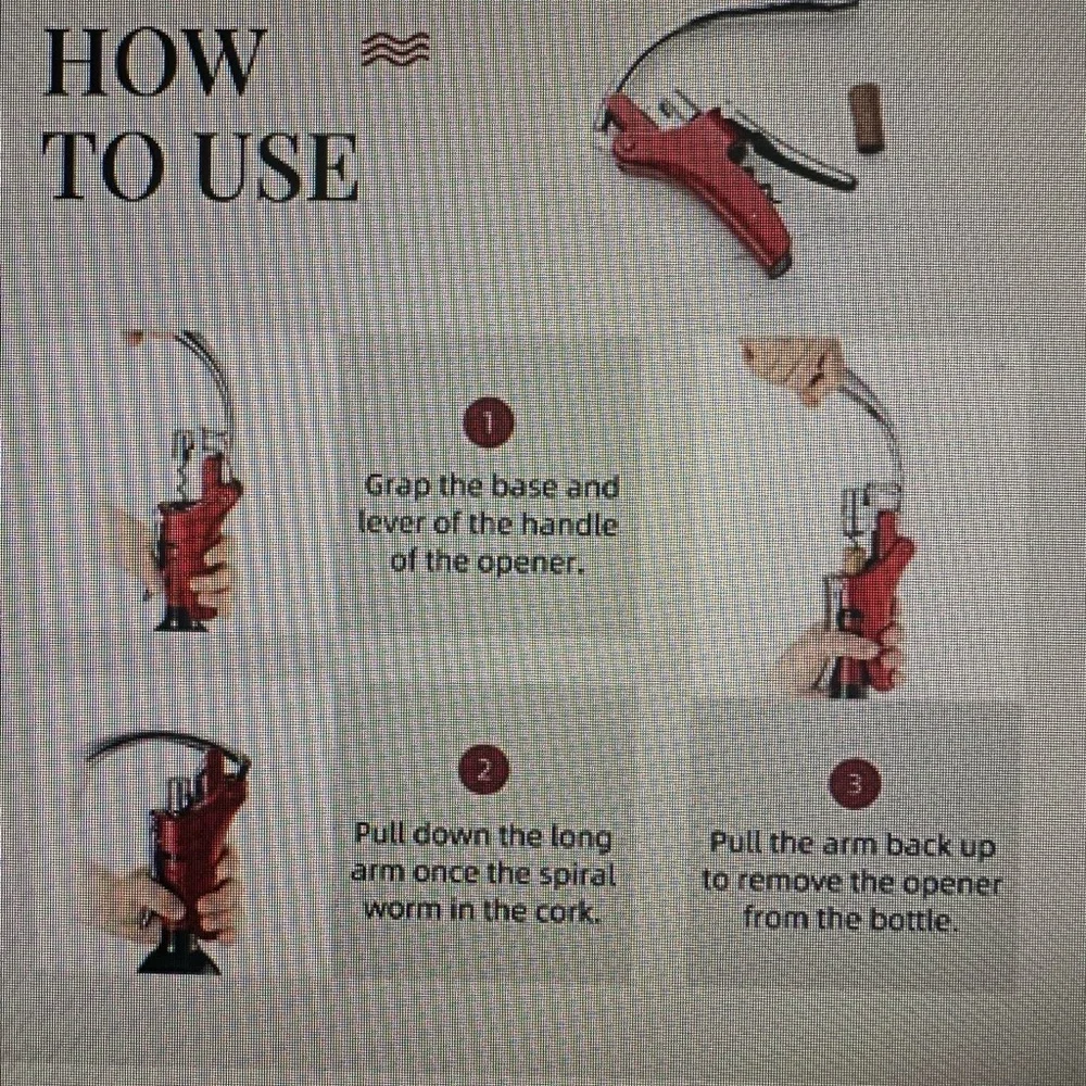 Wine Opener Heavy Duty Stainless Easy To Use